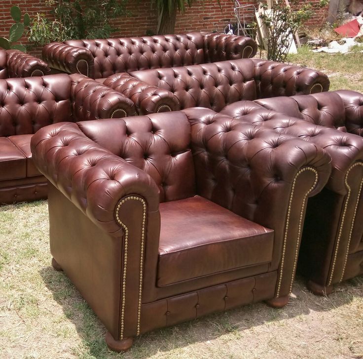 1 Seater Chesterfield European Leather