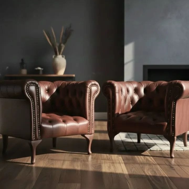 Chesterfield Tub Chairs Set